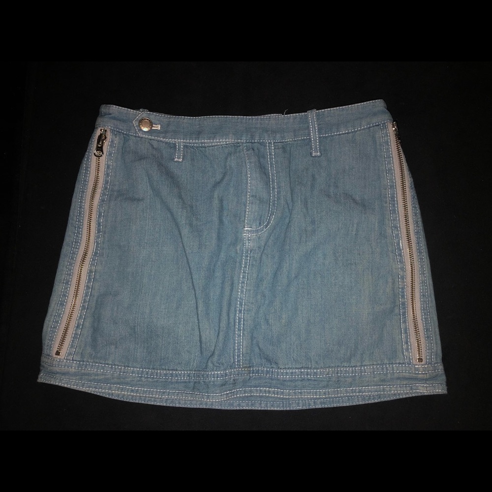 Armani Exchange Denim Mini Skirt Size 2 - Picture 1 of 5
